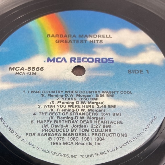 Barbara Mandrell Greatest Hits MCA Records 1985 MCA-5566 Vinyl Record LP - Picture 5 of 8